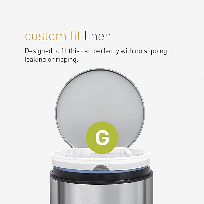 simplehuman Code G 60 Count Custom Fit Liners, Drawstring Kitchen Trash Bags - Image 4