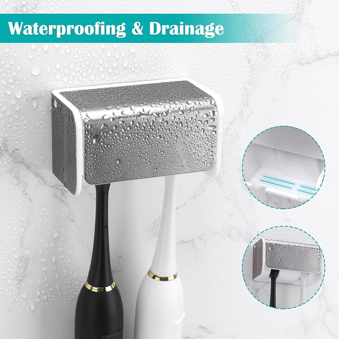 2 PCS Toothbrush Holders Wall Mounted - Image 3