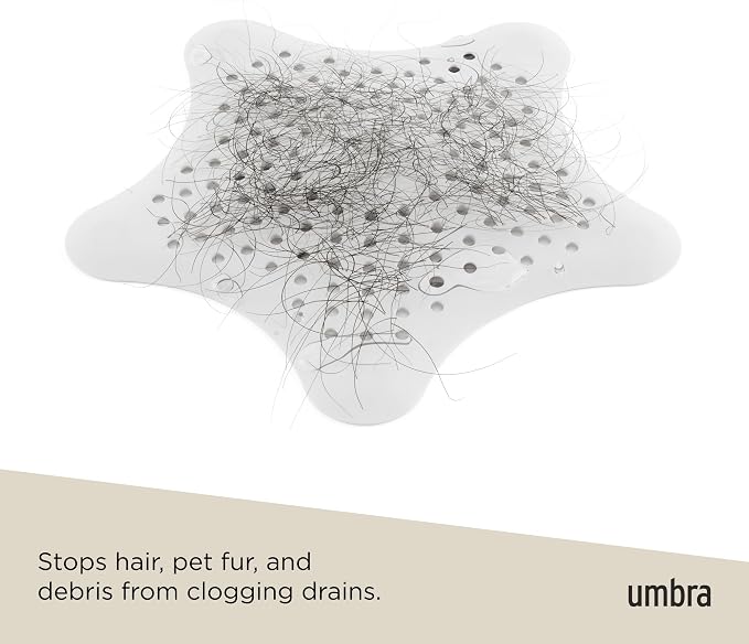 Umbra Starfish Hair Catcher, Suction Cup Drain Cover, flexible and durable - Image 4