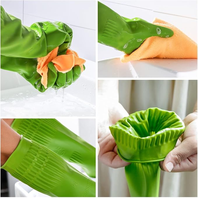 Rubber dishwashing gloves 3 or 6 Pairs - Image 7
