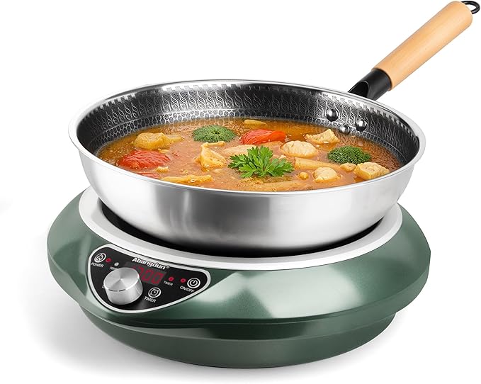 Induction Cooktop, 1700W/85V~120V Portable Induction Wok Burner For Kitchen/Commercial/Travel Use