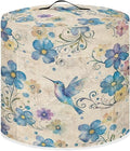 Xoenoiee Blue Hummingbird Floral Print Pressure Cooker Cover for Instant Pot, Kitchen Appliance Dust Cover with Pockets for Rice Cooker Air Fryer Slow Cooker, for 8 Qt Pot