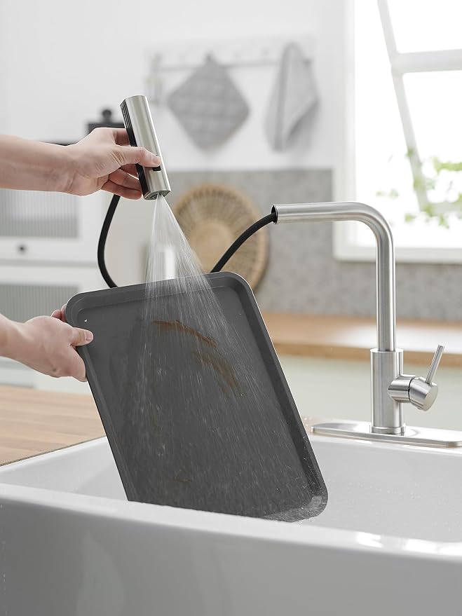 Kitchen Faucets with Pull Down Sprayer, Waterfall Kitchen Sink Faucet, - Image 5