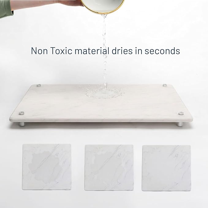 LARGE White Stone Dish Drying Mat - Image 3
