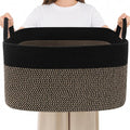 65L Laundry Basket with Handles, Woven Blanket Basket by HZFTJOY