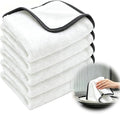 Shiny Cleaning Cloths White Dual-Sided, Drying Dish Towels, Streak Free by Ecopandy