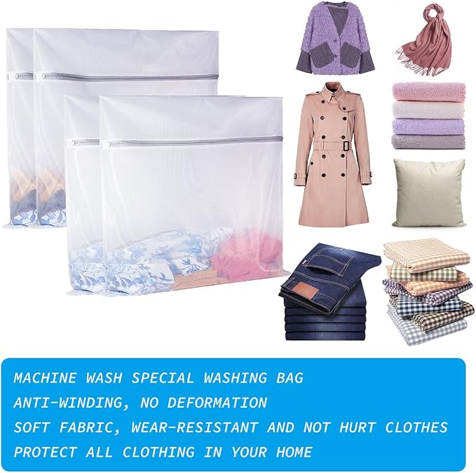 SUERIV Laundry Mesh Bag-Heavy Duty Mesh Laundry Bags, Laundry Bags Mesh Wash Bag - Image 3