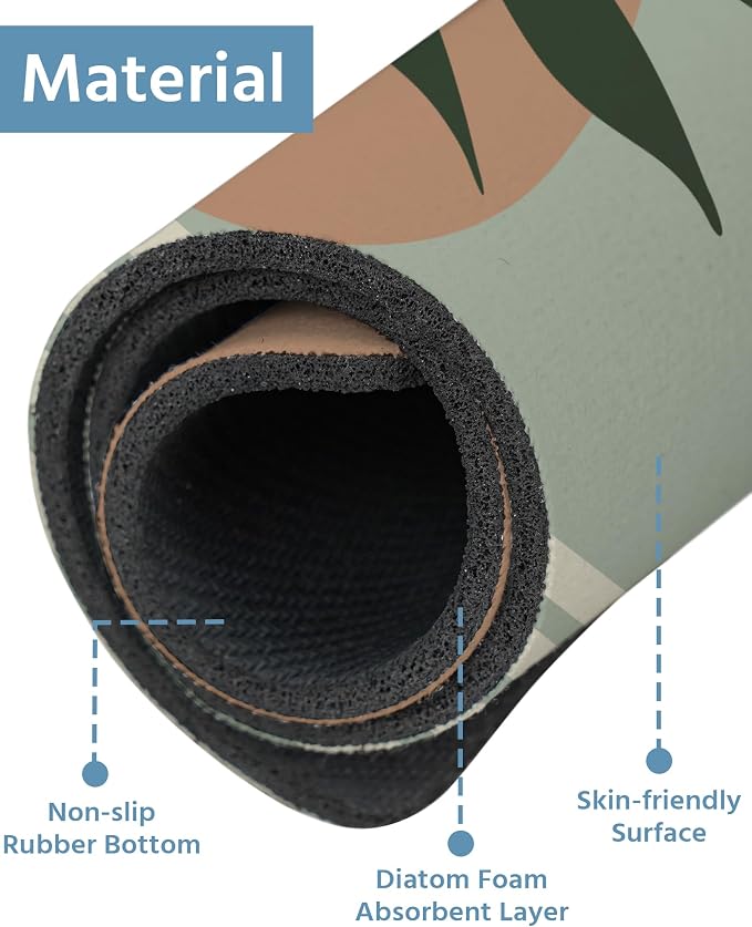 Patterned Sink Faucet Mat Kitchen Splash Guard Super Absorbent Drying Mat - Image 4