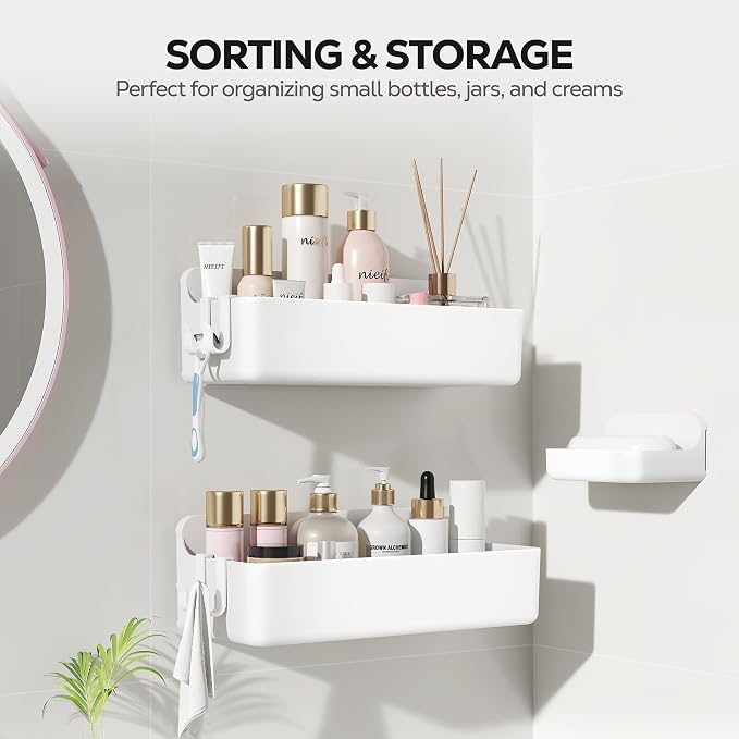 Nieifi Adhesive Shower Shelves, 3 Pieces - Image 8