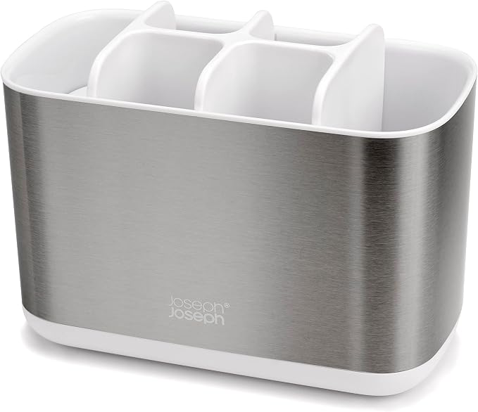 Joseph Joseph EasyStore Stainless-Steel Toothbrush Holder Bathroom Storage - Image 6