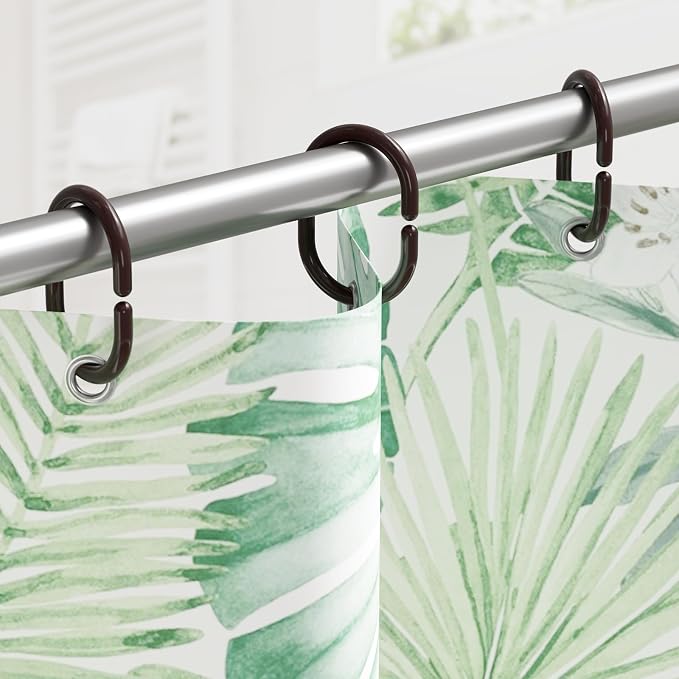 Amazer Plastic Shower Curtain Rings, Shower Curtain Hooks Rings, Plastic Shower - Image 5