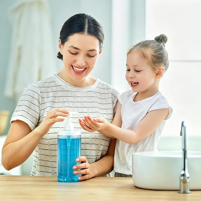 Soap Dispenser Compatible with Dawn, 2 Pack 35oz Clear Pump Bottles | BPA-Free - Image 7