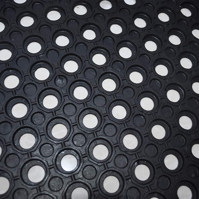 Anti-Fatigue Rubber Floor Mat - NANBOWANG Commercial Grade Grease Resistant Non-Slip Recycle Tyre Floor Mats for Restaurant Kitchen Bar Garden Outdoor Wet Area(24"X36")