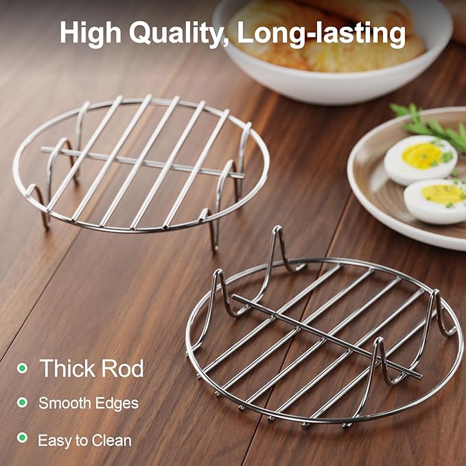 GSlife Trivet for Instant Pot Steamer Rack - Stainless Steel Accessories, 7.7 Inch Steam Rack Fits 6, 8 Qt Pressure Cooker, Cooking Cooling Steaming Baking Stand, 1 Pack
