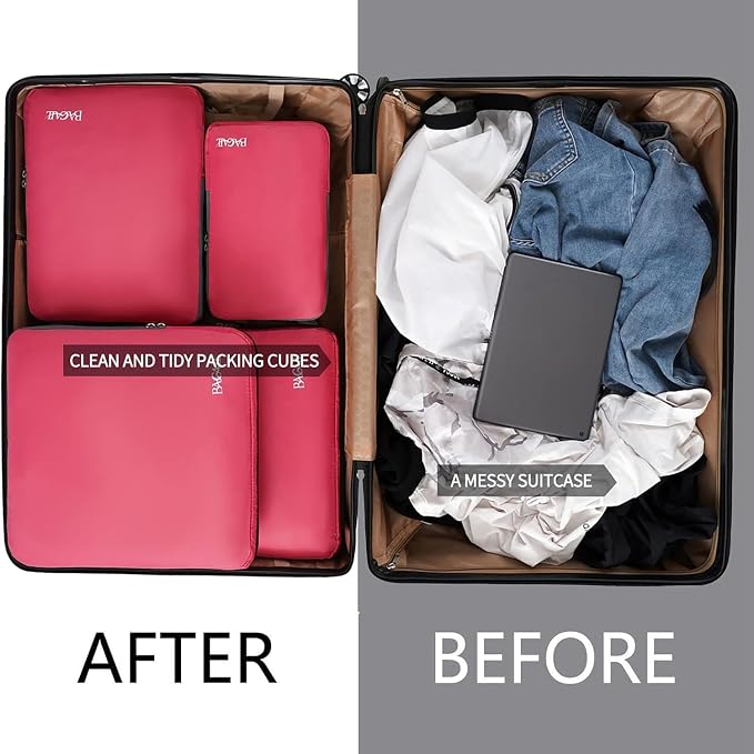 BAGAIL 4 Set/6 Set/8 Set Compression Packing Cubes Travel Accessories - Image 6