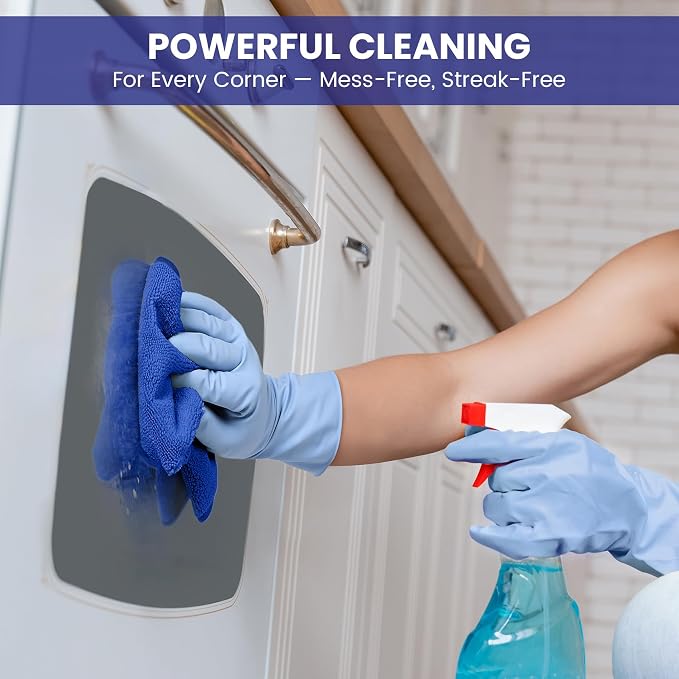 SIFANGKE Microfiber Cleaning Cloth, 12 Pack RoyalBlue Cleaning Rags - Image 5