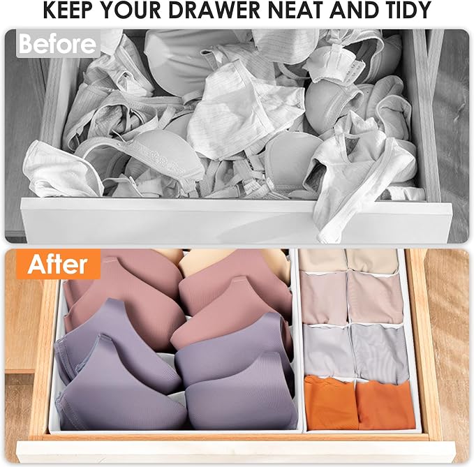Drawer Organizer Clothes, 16 Pack Dresser Organizer Bins - Image 6