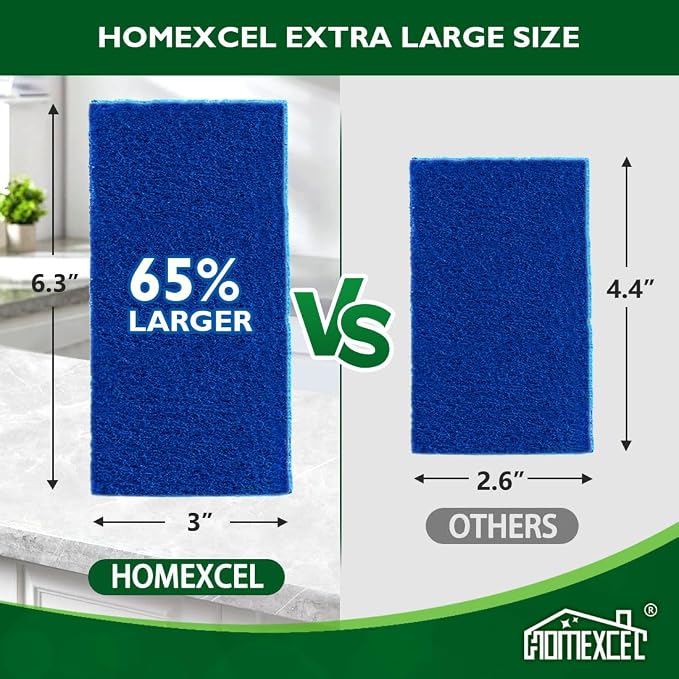 HOMEXCEL Extra Large Sponges Kitchen 6PK, Non-Scratch Sponge - Image 2