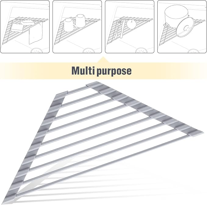 Tomorotec Triangle Roll Up Dish Drying Rack - Image 7