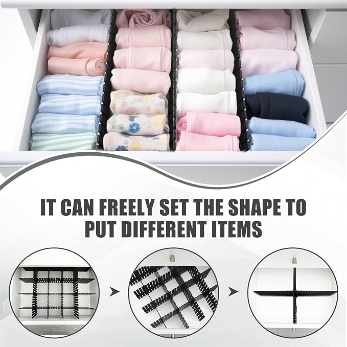 15 Pcs 5.12 Tall Drawer Divider Adjustable Drawer Organizer - Image 3