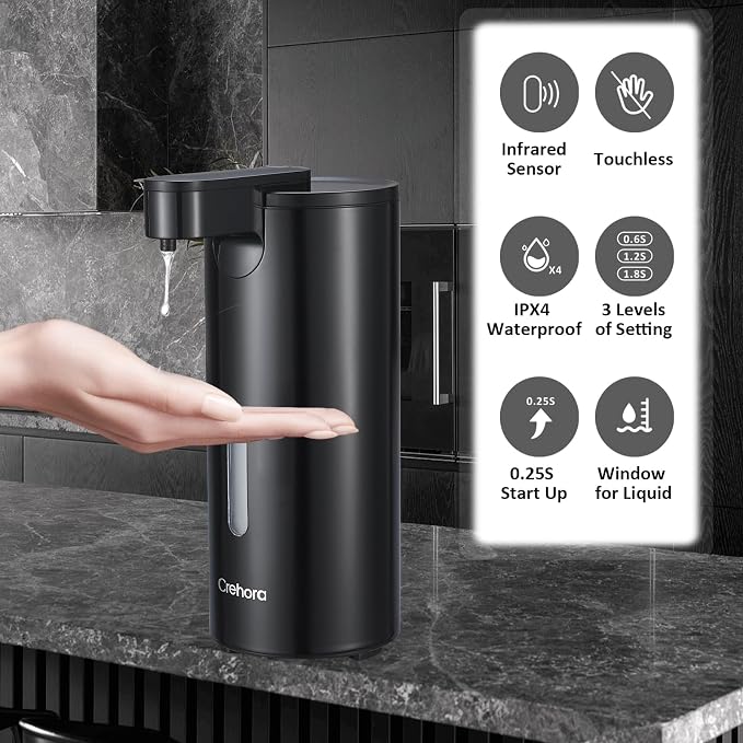 Automatic Soap Dispenser Touchless, 12oz/340ml, Waterproof | Dish Soap Dispenser - Image 2