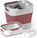 TECHMILLY Collapsible Plastic Laundry Basket Hamper by TECHMILLY