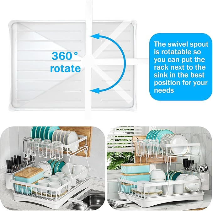 7 code 2-Tier Large Dish Drying Rack - Image 2