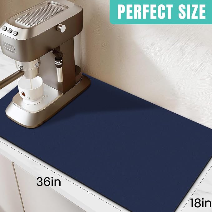 Coffee Mat Super Absorbent Dish Drying Mat Coffee Bar Mat 18"x 36" - Image 2