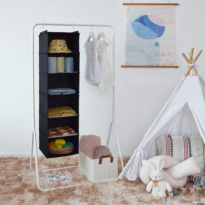 GRANNY SAYS 6-Shelf Hanging Closet Organizer, Foldable Storage, No-Sag Support - Image 8