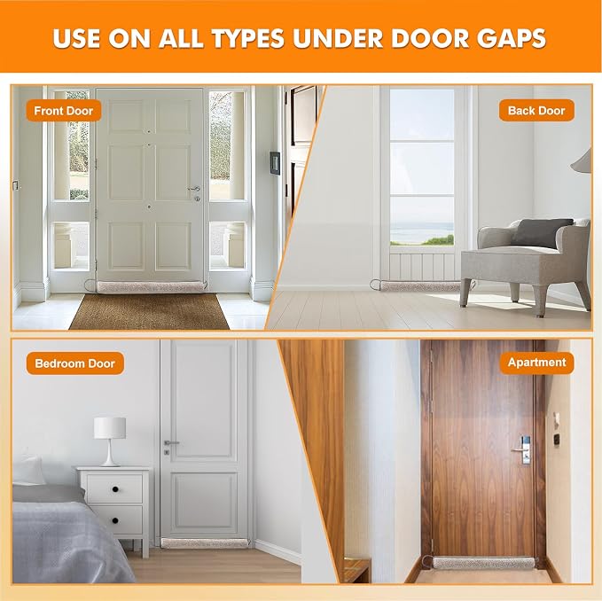 Weighted Door Draft Stopper, 32inch | Under Door Noise Blocker, Front Door - Image 5
