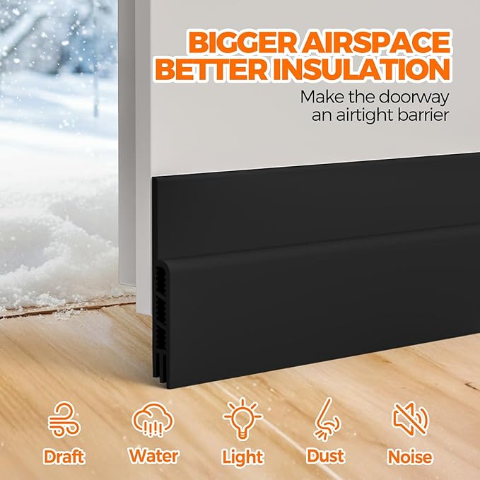 Holikme Under Door Draft Stopper 41inch Weather Stripping Door Seal - Image 2
