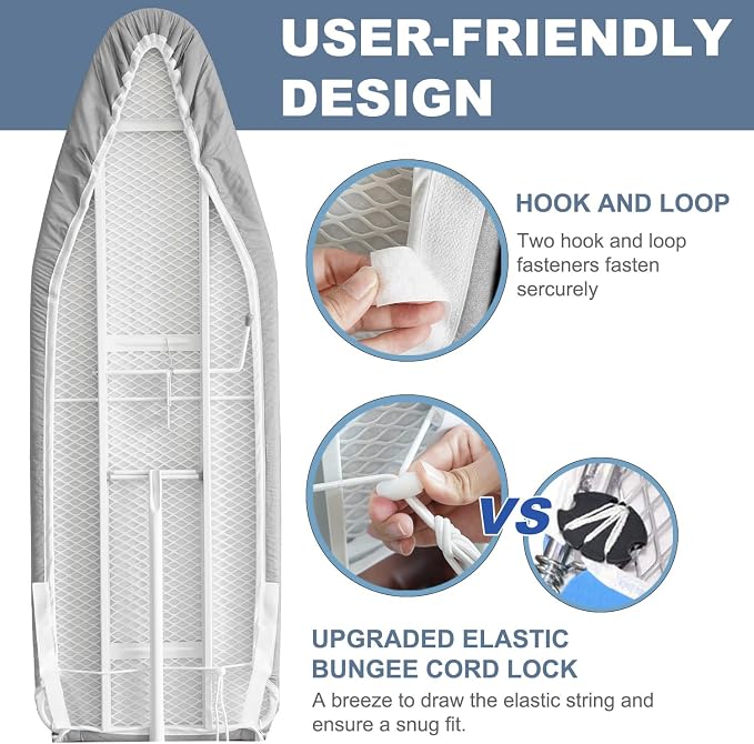 VividPaw 14x42 Inch Over-The-Door Ironing Board Cover - Image 3