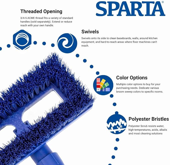 SPARTA 3638831EC14 Polyester Rectangle Scrub Brush, Floor Brush, Cleaning Brush - Image 5