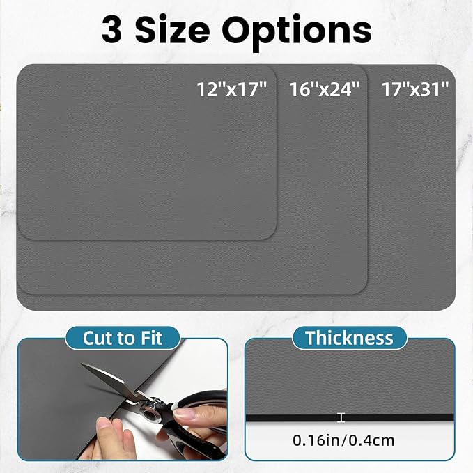 PoYang 31.5x17 Inch Coffee Mat, Extra Large Dish Drying Mat, Stain-Hiding - Image 3
