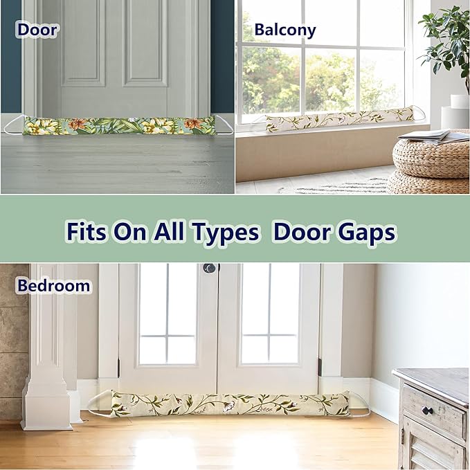 2 Pack 40 Inch 4 Inch Wide Under Door Blocker Door Draft Stopper, Bottom - Image 7