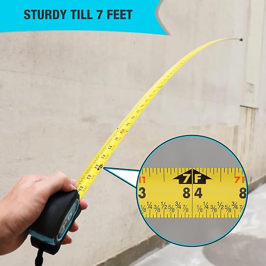 DURATECH 25FT Magnetic Double-Sided Tape Measure, Easy Read Measuring Tape - Image 7