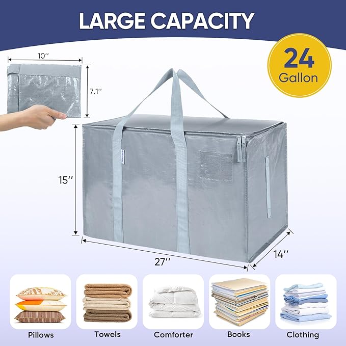 TICONN 2 Pack Extra Large Moving Bags Heavy Duty - Image 5