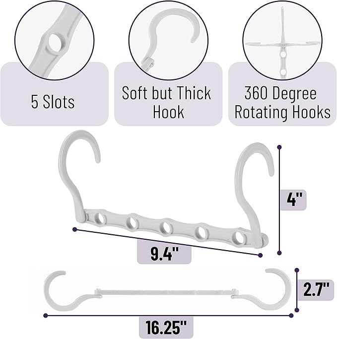 Mr. Pen- Space Saving Hangers, 360° Rotating Hooks | Magic Cascading Hanger - Image 3
