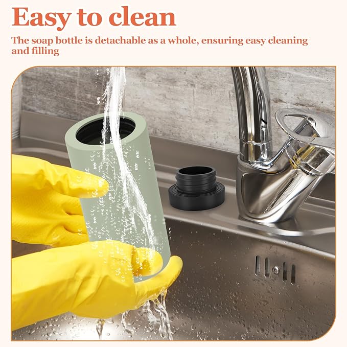 Silicone Dish Soap Dispenser, Reusable Dish Soap Bottle, Refillable Dish Soap - Image 6