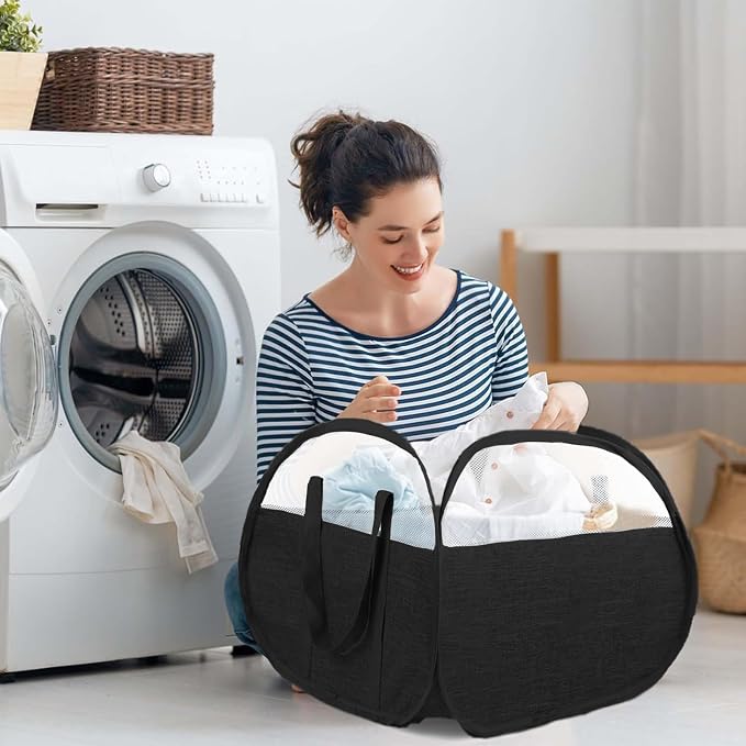 Collapsible Laundry Baskets, Tear Proof Pop Up Laundry Hamper - Image 2