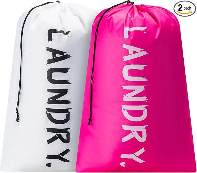 2 Pack Travel Laundry Bag, Extra Large Dirty Clothes Organizer by Unknown