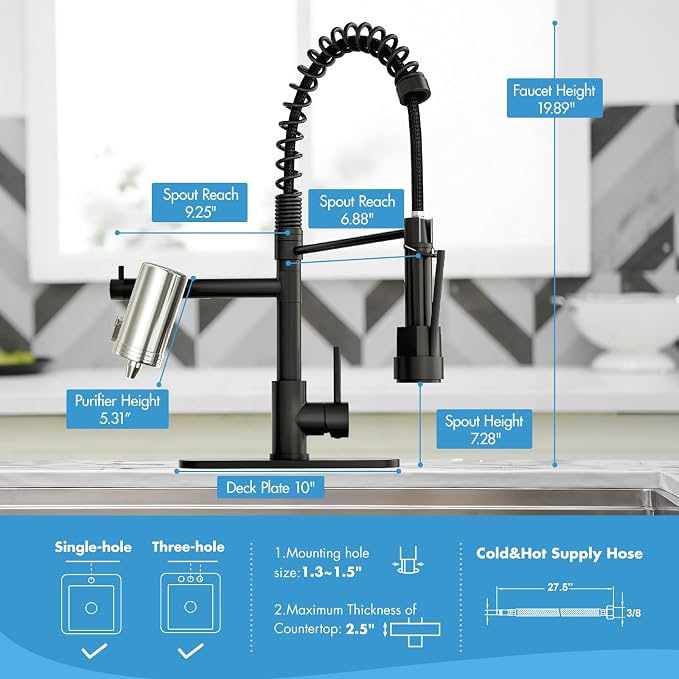 AIMADI Black Kitchen Faucet - Image 7