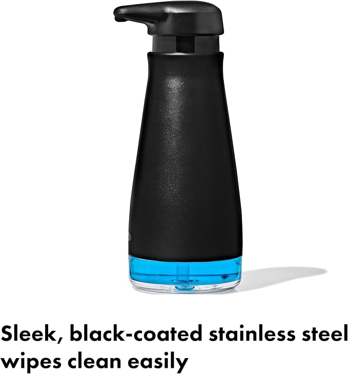OXO Good Grips Stainless Steel Easy Press Soap Dispenser - Image 4