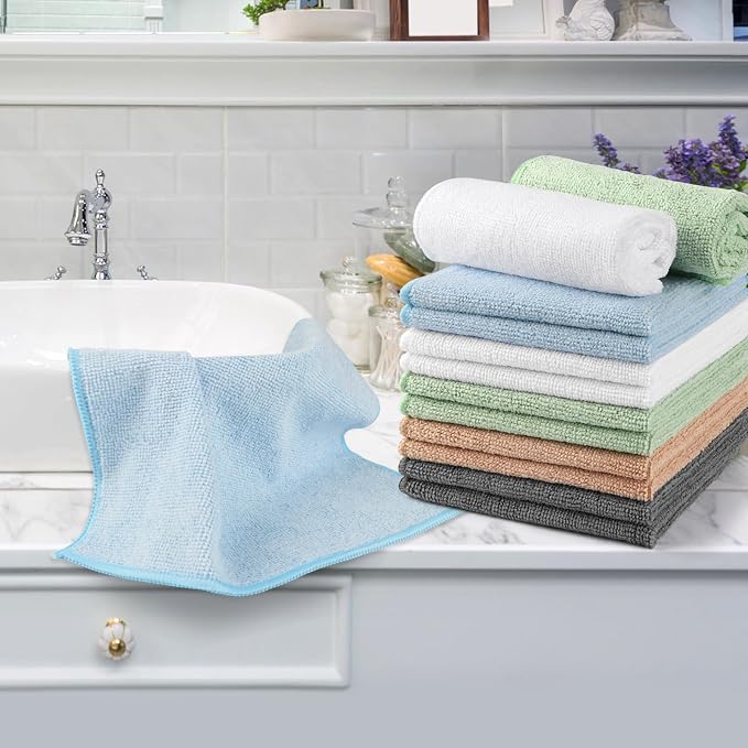 Orighty Washcloths Bulk, 50 Pack Microfiber Face Towels, 12x12 Inch - Image 6