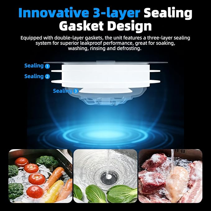 Hibbent 2 Pack Metal Kitchen Sink Drain Strainer and Stopper, Transparent - Image 3