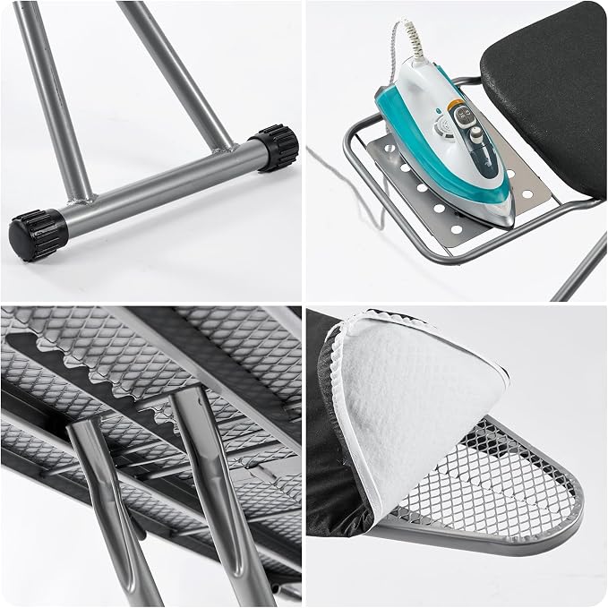 BKTD Full Size Ironing Board, Sturdy Frame, Heat Resistant Cover, Iron Rest - Image 6