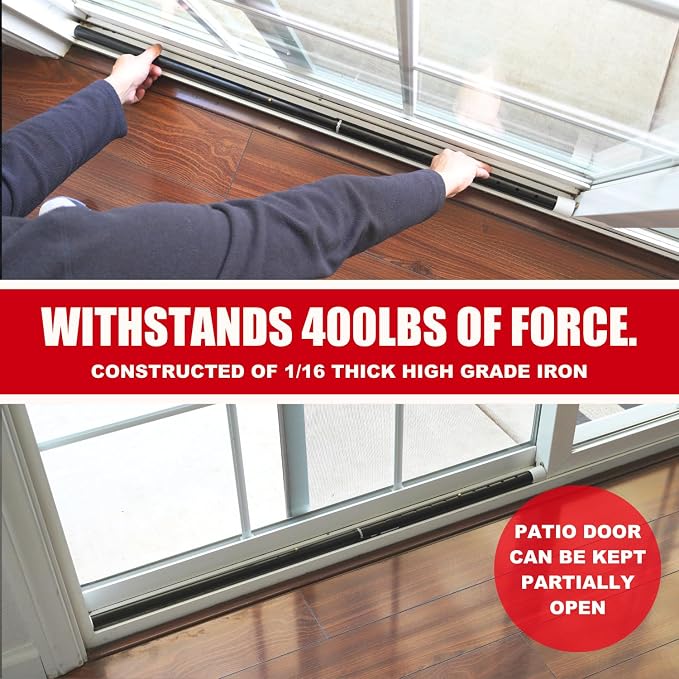 SECURITYMAN 3-in-1 Door Security Bar, Security Door Stoppers & Door Barricade – - Image 7