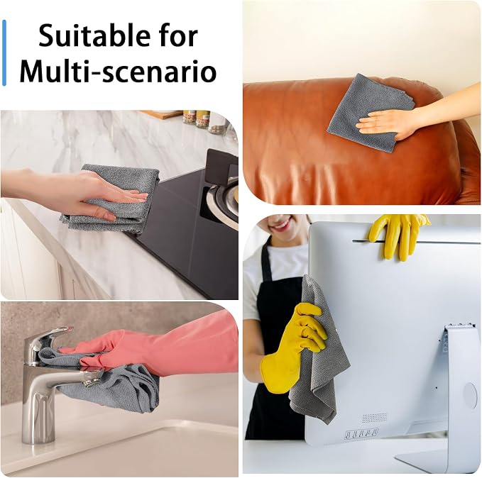 Niurewan 75 Pack Microfiber Cleaning Cloth Roll, Reusable Tear Away Microfiber - Image 6