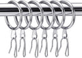 Hotop 30 Pcs Metal Curtain Rings by HOTOP