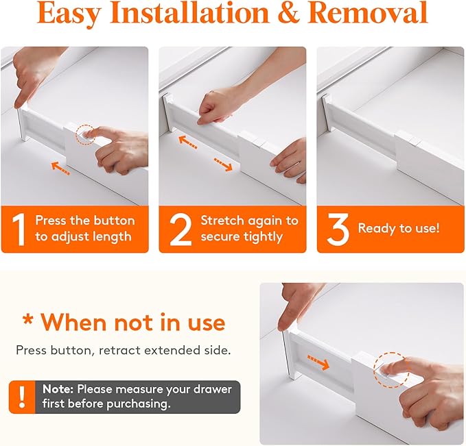 Lifewit 4" High Upgrade Drawer Divider, Adjustable Drawer Organizer Clothes | 4 - Image 5